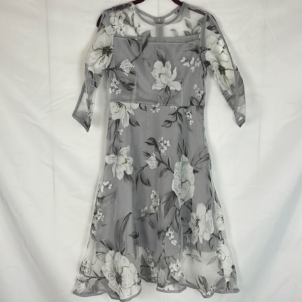 Sheer Floral Dress 